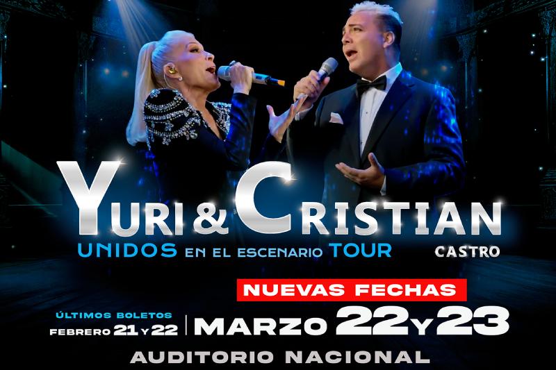 Yuri y Cristian Castro anuncian nuevas fechas para su gira en conjunto