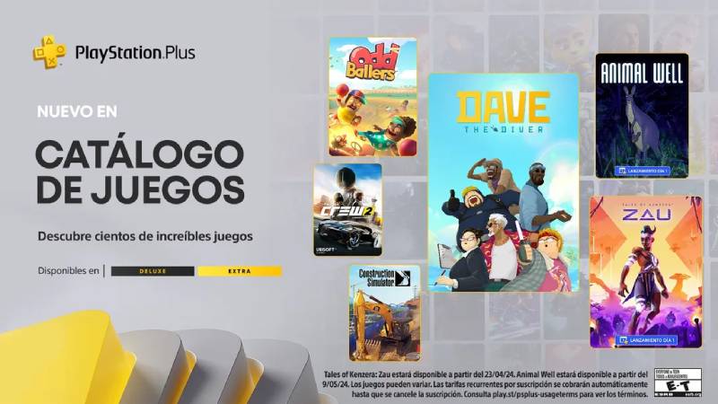 Juegos de PlayStation Plus Extra y Deluxe para abril 2024