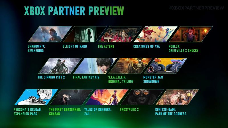 Revelaciones en Xbox Partner Preview de marzo de 2024