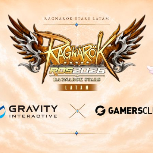 Arte promocional con elementos gráficos asociados a un torneo regional de un MMORPG, acompañado por criaturas icónicas del juego.