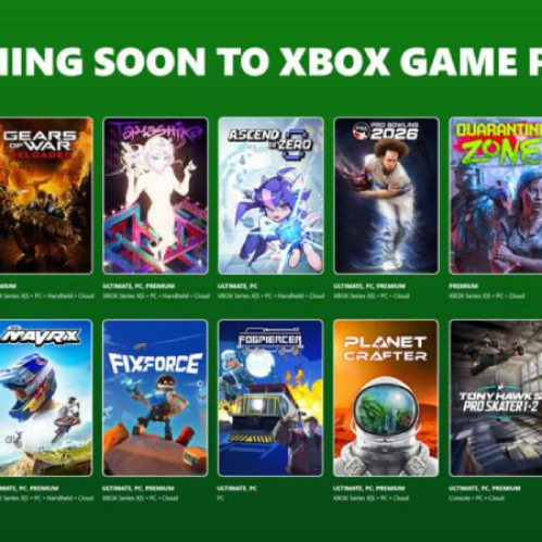 Gráfico promocional con carátulas de videojuegos próximos a incorporarse al servicio Xbox Game Pass.