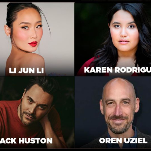 Composición con el logotipo de “Spider-Noir” y retratos de los actores confirmados para el panel.
