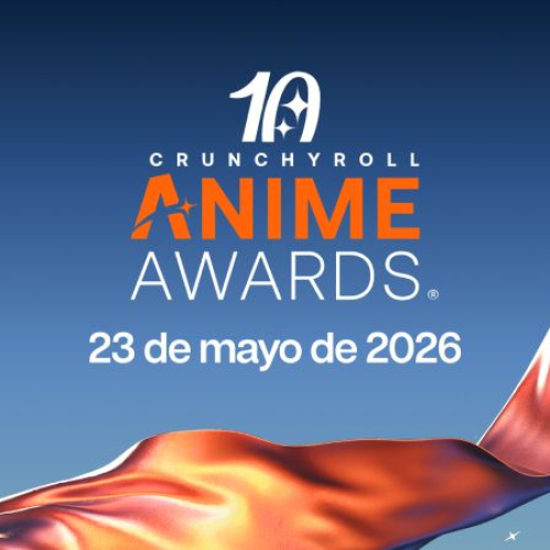 Diseño gráfico con fondo azul oscuro y elementos metálicos que enmarcan el anuncio de una ceremonia de premiación.
