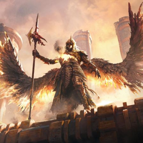 Vista general de la interfaz y elementos visuales de "Return of the Ancients", donde se aprecian los nuevos diseños de armaduras, el árbol de habilidades renovado y los símbolos que representan la liga "Runes of Aldur", sobre un fondo de paisaje oscuro y fantástico.