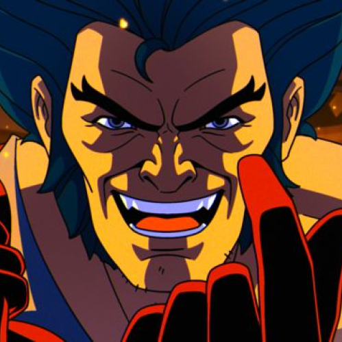 Imagen promocional de la segunda temporada de “X-Men ’97” con Lobezno en primer plano mostrando sus garras mientras el entorno se encuentra envuelto en fuego y destrucción.