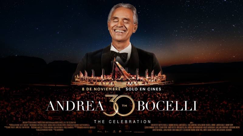 Andrea Bocelli celebra 30 años en la música con un concierto único en Cinépolis