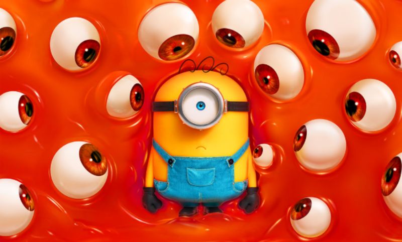 Arte promocional de Minions & Monstruos para funciones relajadas de Cinépolis.