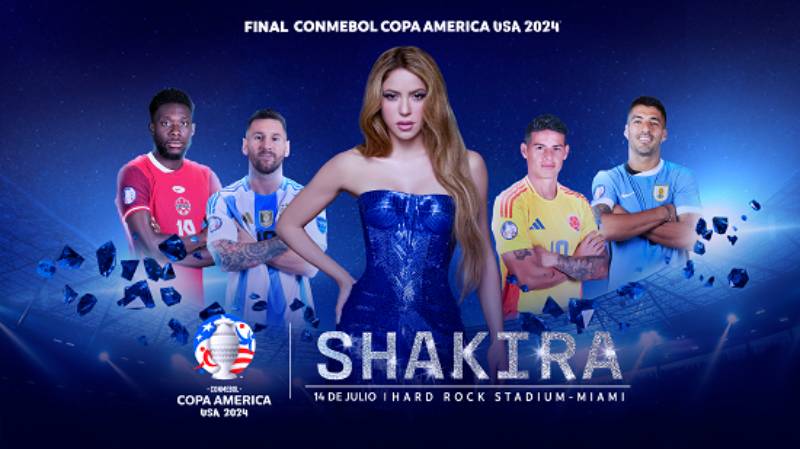 Shakira se presentará en la final de la CONMEBOL Copa América USA 2024