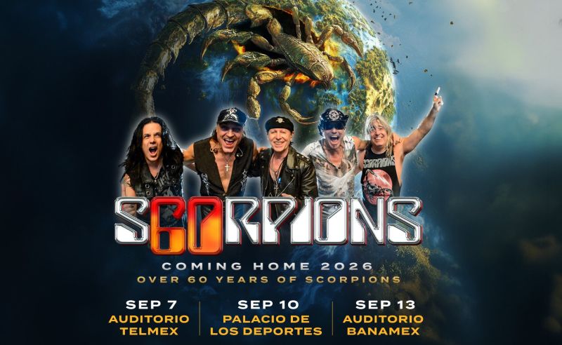 Scorpions anuncia tres conciertos en México para celebrar 60 años de carrera