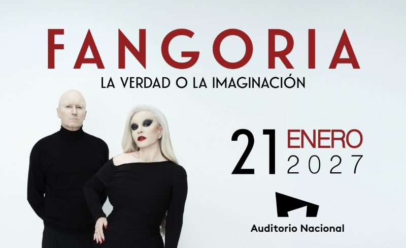 Póster oficial del concierto de Fangoria en el Auditorio Nacional de la Ciudad de México para enero de 2027 junto a Nancys Rubias.