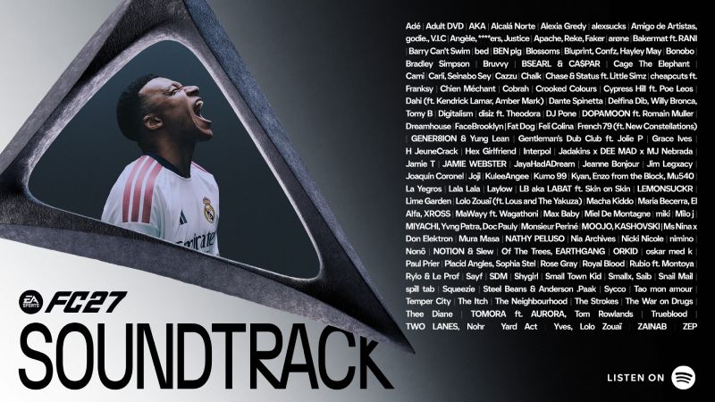 EA SPORTS FC 27 revela su banda sonora oficial: 120 canciones y presencia latinoamericana