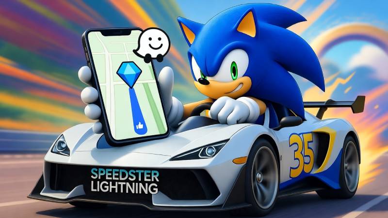 Sonic se integra a Waze con funciones temáticas de conducción