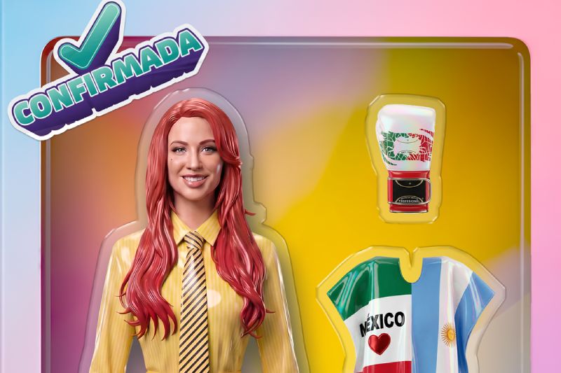 Flor Vigna – Octava habitante confirmada Arte promocional de Flor Vigna como habitante confirmada de La Casa de los Famosos México.