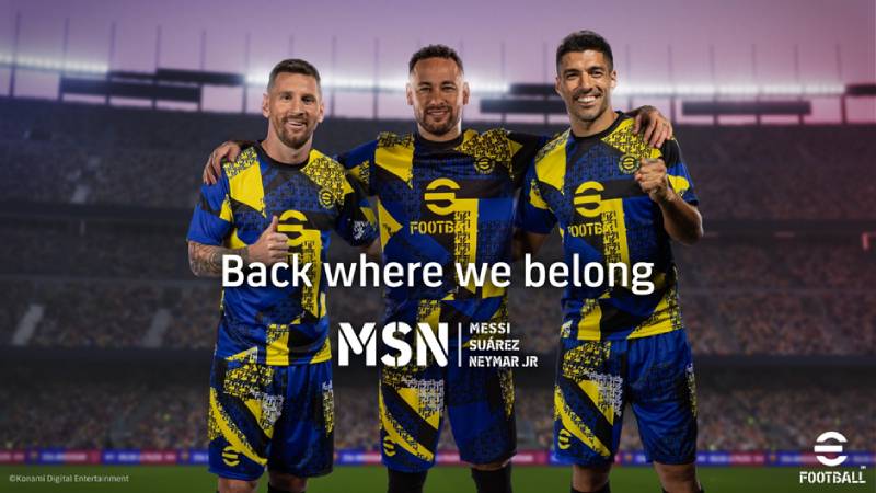 El trío MSN se reúne en eFootball con tarjetas exclusivas