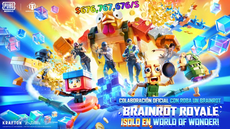 PUBG MOBILE y Do Big Studios presentan Brainrot Royale en World of Wonder