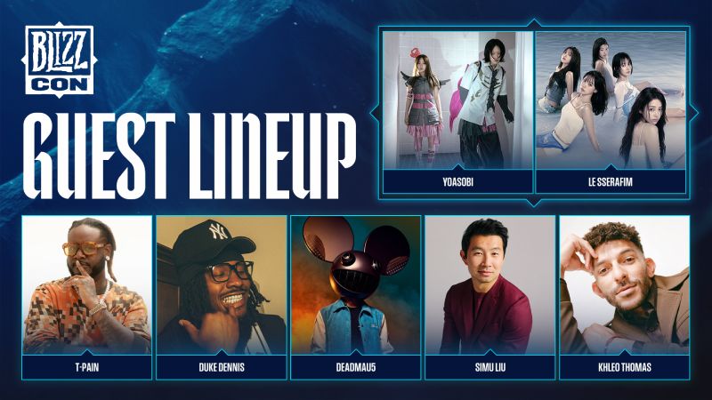 BlizzCon 2026 confirma a YOASOBI, Simu Liu, LE SSERAFIM y T-Pain en su alineación oficial 