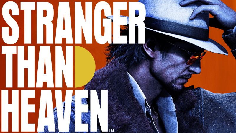 Retrato estilizado de un personaje con sombrero y gafas, sobre un fondo naranja con el título “Stranger Than Heaven”.