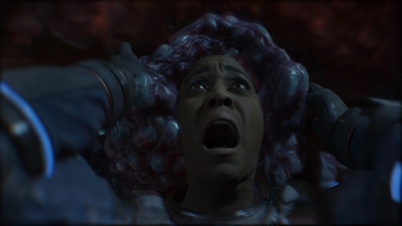 Directive 8020 — Transformación Rostro en shock con rasgos alterados por una posible infección extraterrestre.