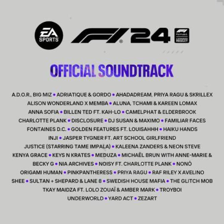 EA Sports F1 24: Un soundtrack internacional de música electrónica