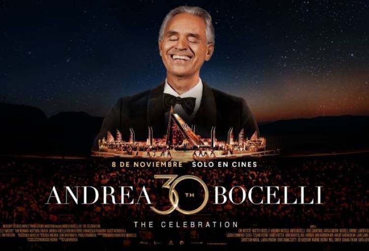 Andrea Bocelli celebra 30 años en la música con un concierto único en Cinépolis