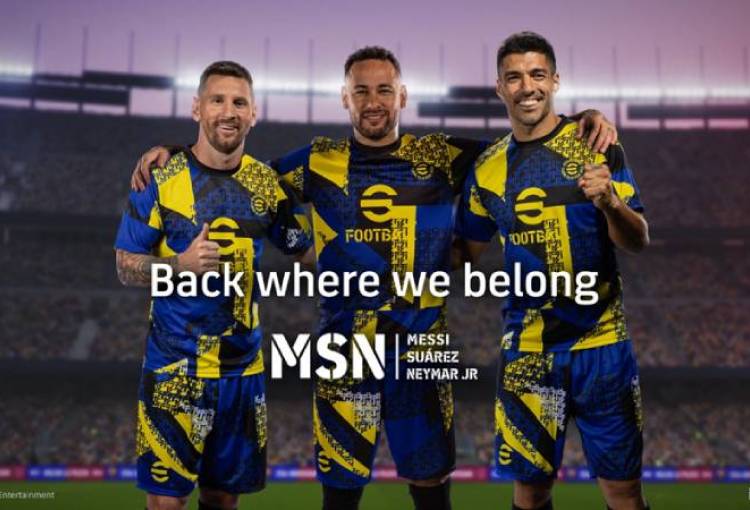 El trío MSN se reúne en eFootball con tarjetas exclusivas