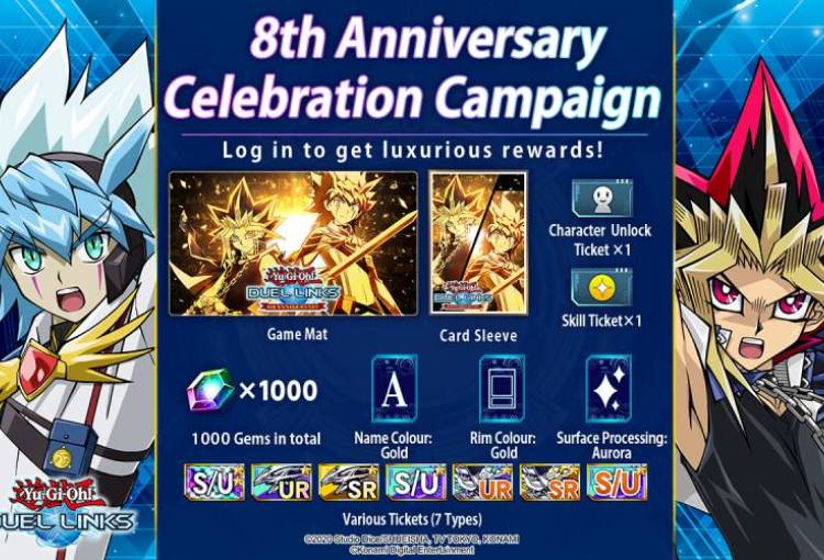 Yu-Gi-Oh! DUEL LINKS celebra su 8º aniversario con grandes sorpresas